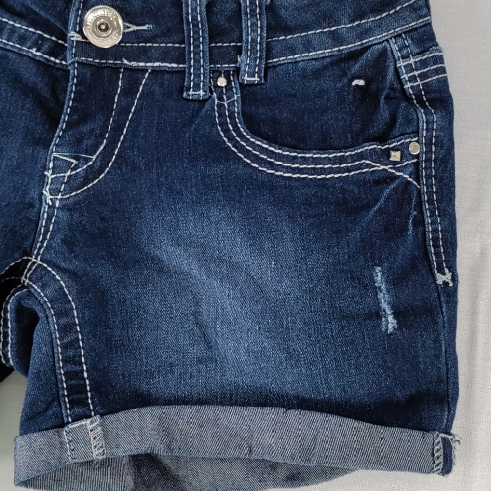 Amethyst Jeans Dark Blue Denim Jean Shorts - Picture 3 of 11